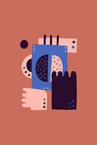 Moderne Mid Century Retro Abstraktion