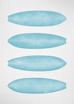 Surfplanken in Blauw van Gal Design