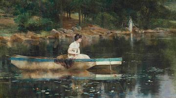 Woman Fishing van Antonije Lazovic