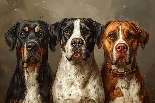 honden  in en rondom het huis