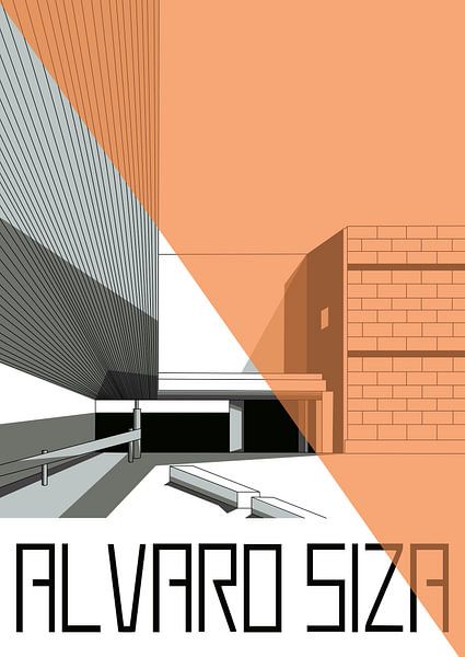 Alvaro Siza 5 - Orangenes Dreieck von TAAIDesign