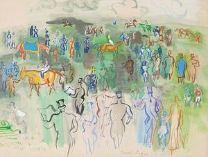 Raoul Dufy - Elegante Damen und Herren auf dem Rasen