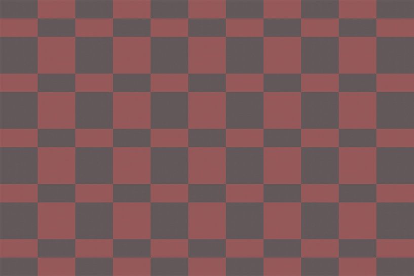 Schachbrettmuster. Moderne abstrakte minimalistische geometrische Formen in Rot und Braun36 von Dina Dankers
