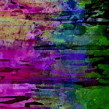 Regenboog Jungle Abstract van Abstrakt Art