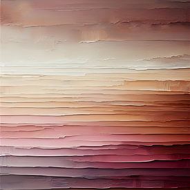 Abstrait brun et rose au coucher du soleil sur FoXo Art