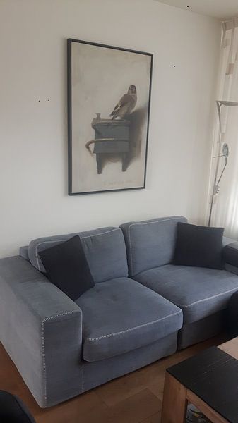 Kundenfoto: Der Distelfink von Carel Fabritius, auf Leinwand