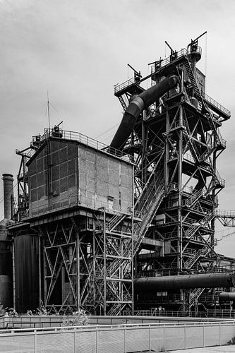 Oude staalfabriek Duitsland zwart/wit 5e uit serie