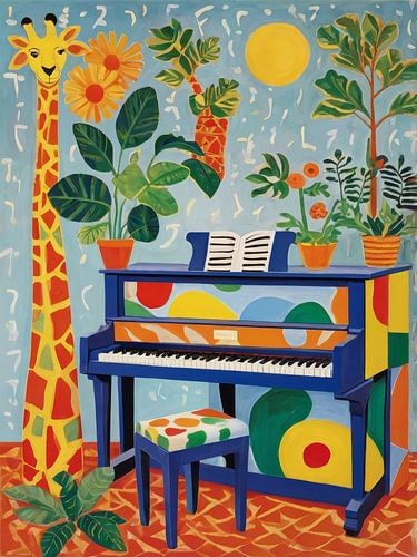 Giraffe Piano Style Henri Matisse