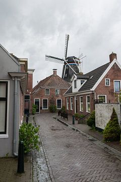 Zicht op de molen van Winsum