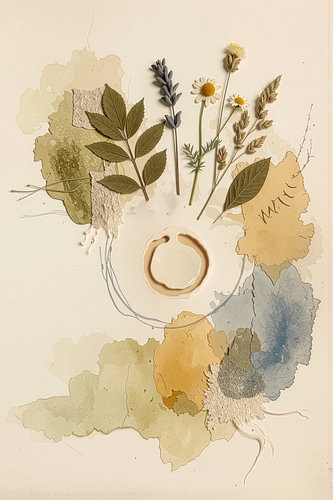 Botanical Mixed Media Collage