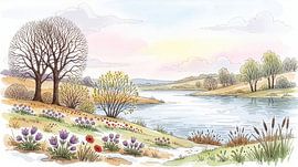 Spring Lakeside Tranquility by Markus Gann