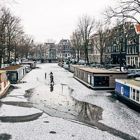 Winter scene in Amsterdam sur Brian Sweet