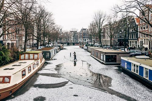 Winter scene in Amsterdam