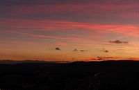 Roter Sonnenuntergang in Thüringen