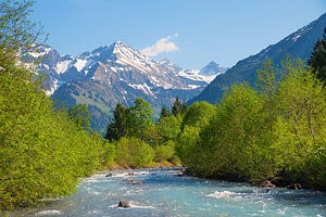 Frühling an der Stillach Allgäuer Alpen