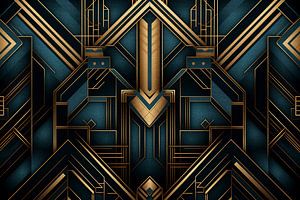 Dunkles Art-Déco-Muster
