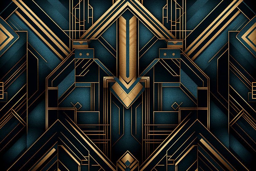 Dark Art Deco Pattern by Whale & Sons