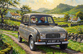 Alte Männer in einem alten Renault 4 von DeVerviersBelgium