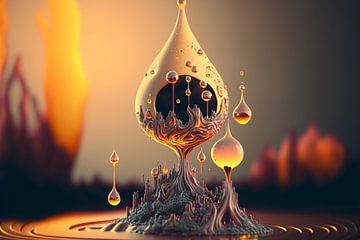 Surreal waterdruppel (serie) 3 van 4