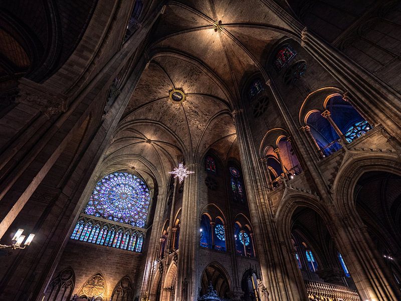 The interior of Notre Dame in Paris by Martijn Joosse