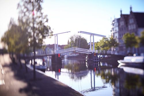Gravensteen bridge Haarlem in morning light