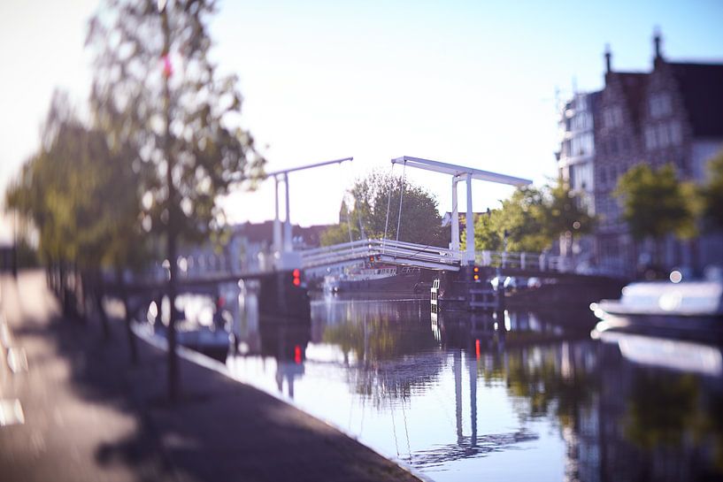 Gravensteen bridge Haarlem in morning light by Karel Ham