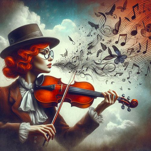 femme joue du violon