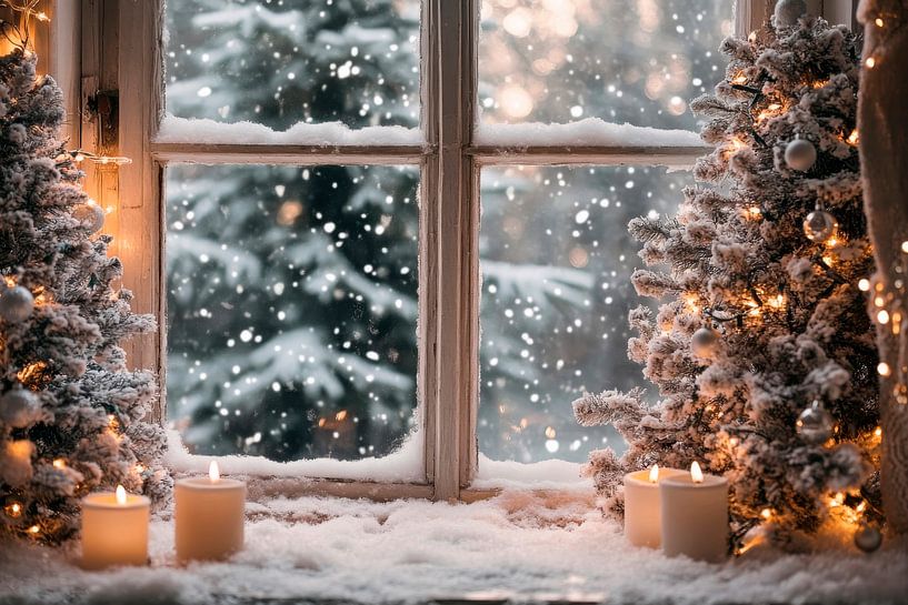 Winter window view by Poster Art Shop
