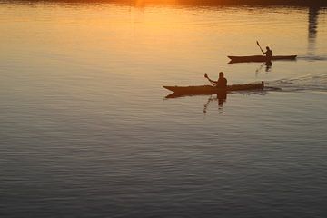 Canoe on the water by Emmelot Linssen