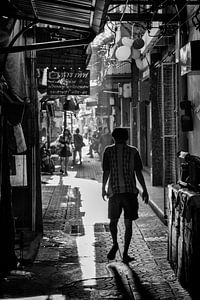Mann in der Gasse in Chinatown , Bangkok