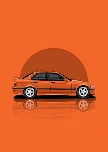 Art Car 1997 BMW M3 E36 orange