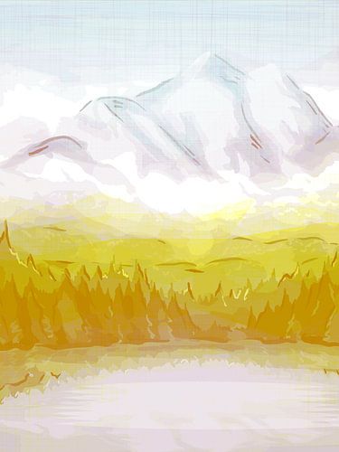 Sunrise in golden colors