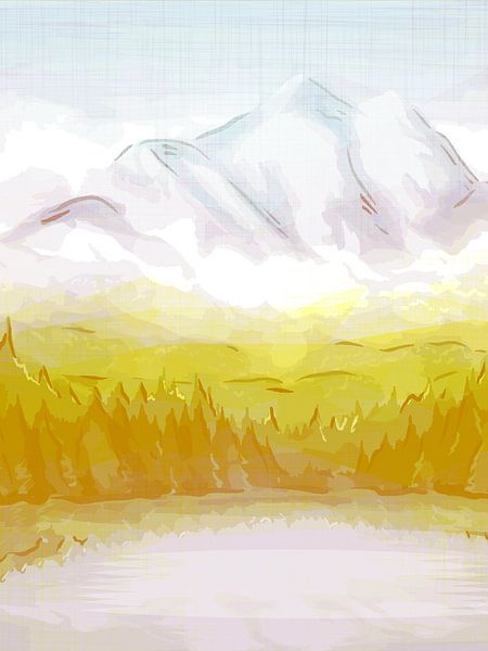 Zonsopgang in gouden kleuren van FRESH Fine Art