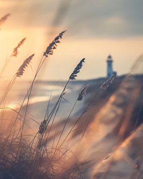 Gouden zonsondergang op het strand van Claudia Rotermund