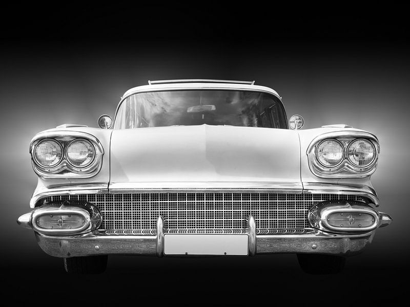 American classic car Chieftain Safari 1958 Front by Beate Gube