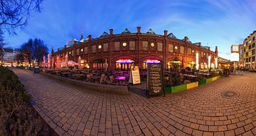 Berlijn - Hackescher Markt (Panorama blauw uur)