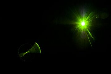 groen licht / een la laserlicht van Norbert Sülzner