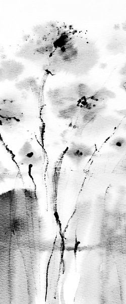 Mohnblüten in Grautönen von Claudia Gründler