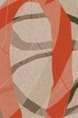 Modern abstract minimalist shapes in coral red, brown, beige, white VIII by Dina Dankers thumbnail