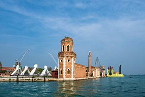 Bâtiments historiques dans la vieille ville de Venise en Italie sur Rico Ködder