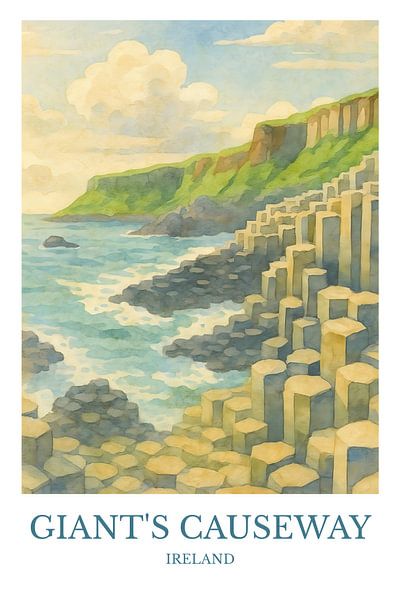 &quot;Giant Causeway Irland - Mystischer Kunstdruck&quot; von Robert Swaine