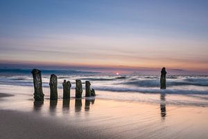 Groynes on the Baltic Sea coast sur Rico Ködder