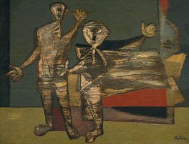 Jankel Adler - Twee figuren (1944)
