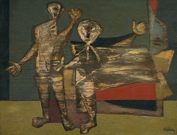 Jankel Adler - Two figures (1944)