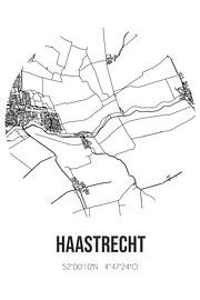Haastrecht (South Holland) | Carte | Noir et Blanc sur Affiches de lieux