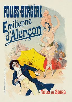 Jules Chéret - Émilienne D'alençon (1898) van Peter Balan
