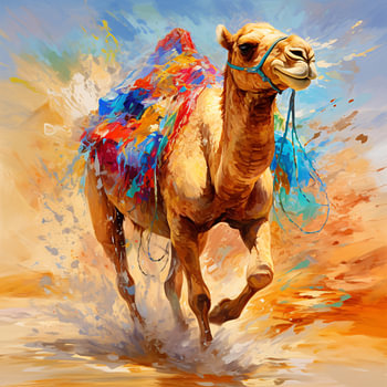 Caméléon du Sahara : Toile de la liberté