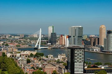 Erasmusbrug Rotterdam vanaf de Euromast. van Brian Morgan