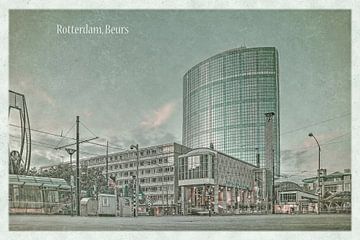Vintage Ansichtskarte: Rotterdam, Börsengebäude von Frans Blok