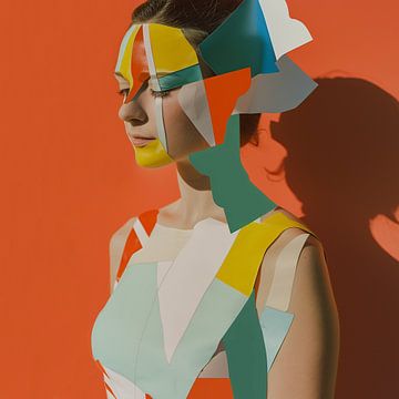 Abstracte Figuren en Kleurrijke Geheimen in Stijl van Color Square